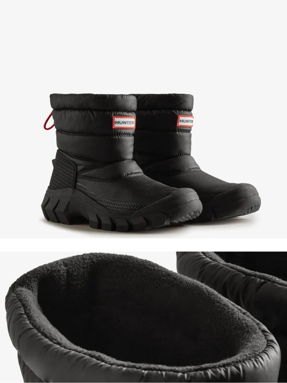 Hunter Intrepid Short Snow Boots Black Women’s 7 NIB